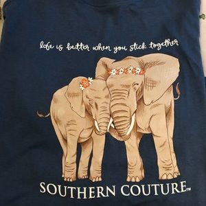 Navy Elephant shirt SOUTHERN COUTURE